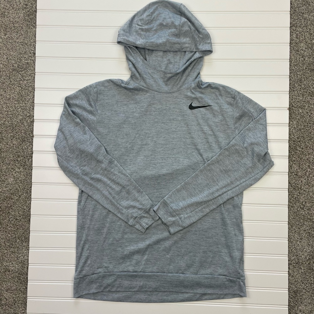 Nike Dri-Fit long sleeve hoodie shirt lightweight Large 445591 1/2